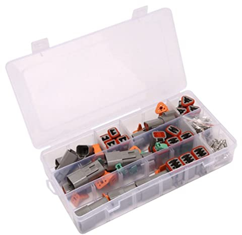 Rfeeuubft 1 Box für Deutsch DT Serie Wasserdichtes Kabel Verbinder Kit DT06-2 3 4 6S DT04-2 3 4 6P Automotive Versiegelter Stecker