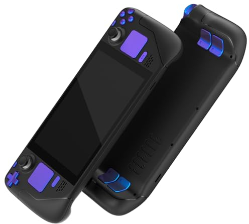 eXtremeRate Chameleon Purple Blue Replacement Full Set Buttons for Steam Deck, DIY Custom ABXY D-pad Trackpad Bumpers Triggers Buttons Sets for Steam Deck LCD Handheld Console - Console NOT Included