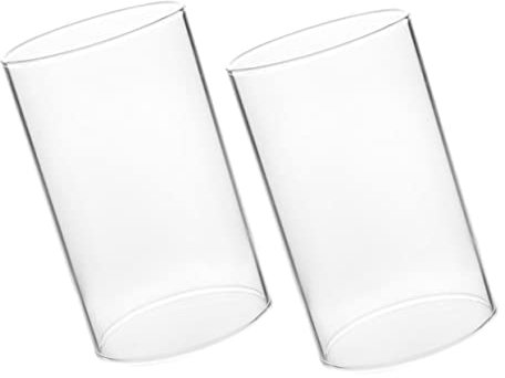 Uonlytech 2piezas Candelabro Transparente De Vidrio Pantalla De Vela para Hogar Decoración De Mesa Portavelas para Eventos