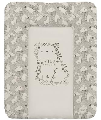 Ceba Baby® weiche Wickelauflage 50x70 cm - Baby Wickelunterlage - Wickeltischauflage für Junge und Mädchen - Wasserdicht, abwaschbar - OEKO-TEX® Standard 100 - Made in EU - Wild