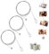 BEROZA 3 PCS Cable para Colgar Fotos con 36 Imanes Gancho de Acero Inoxidable Plateado Autoadhesivo
