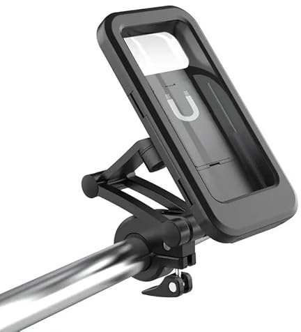 VIGOEXPRESS Handyhalterung für Fahrrad, Motorrad & Mountainbike (19 x 10 x 3 cm) | wasserdichte Smartphone Halterung mit 360° Rotation | werkzeuglose Montage | BRACKZPHONE