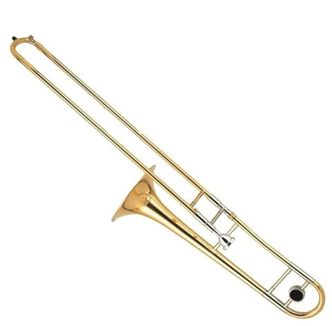 Professionelle Posaune Beliebter Messingkorpus, Goldlackierung, Bassposaune Mit Koffer Und Mundstück