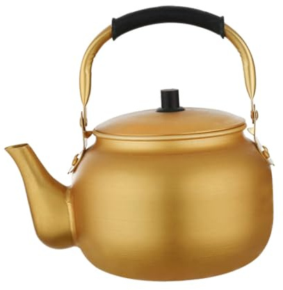 LIFKOME Aluminium Wasserkocher 2l Mit Isoliertem Griff Komfortabel Für Gasherde Und Offene Flammen Wärmeleitender Boden Küchenbedarf