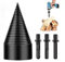 Vite conica spaccalegna 65mm fresa legno punta per trapano con 3attacchi 07518