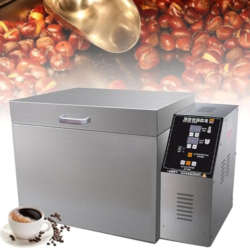 Machine De Torréfaction De Café 1800w/2500w, Torréfacteur électrique De Grains De Café en Acier Inoxydable, pour Cuisson du Café, De La Châtaigne, des Cacahuètes Et des Céréales,2000g