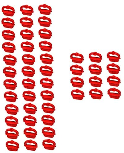 Angoily 48 Pièces Bague D'espacement Pour Terrasse Système Espaceur De Planche De Terrasse Planches Lames De Terrasse En Composite Entretoise De Planche De Terrasse Trousse Rouge Plastique