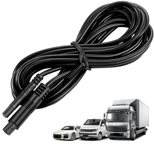 Câble d'Extension de Caméra de Recul 2,5 M 4 Broches | Mâle à Femelle Cable Camera de recul pour 12v 24v Camion Caravane remorque Bus Van