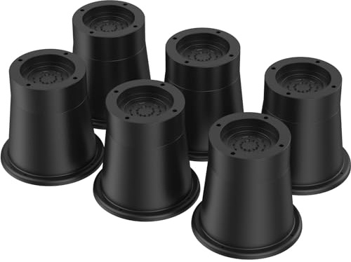 PandaHug 6 rialzi rotondi per letto, 8,4 cm, alzate per sedie, resistenti, supportano fino a 2.721,6 kg, in gomma, per divano, scrivania, divano, tavolo, libreria