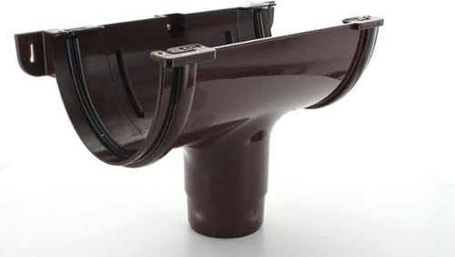 Deepflow ROD10 Black Deep Style Gutter Running Outlet 68MM Spigot Marley