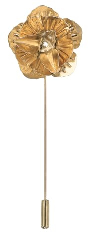 PATIKIL Reversnadel für Männer Herren formale Metallreversnadel Gold | Blumenreversnadel Brosche Rosenblumen-Nadel für Hochzeitsbankett-Eventanzug