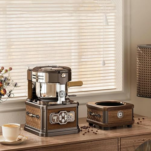 Torréfacteur de grains de café, machine à torréfier les grains de café 700 W pour un usage domestique, 3 modes de cuisson + 8 niveaux de cuisson, extracteur de fumée intégré + système de séparation