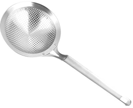 SECFOU Colador De Acero Inoxidable Para Cocina Filtro De Malla Fina Para Tamizar Harina y Azúcar Repostería Ligero y Fácil De Limpiar