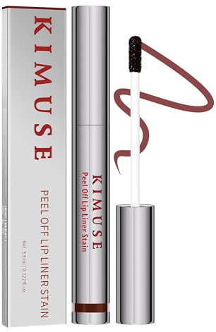 KIMUSE Peel Off Lip Liner Stain, Lip Tint Stain Peel Off Long Lasting, Waterproof, Liptint Peel Off, Highly Pigmented Color, Matte Finish Lipstick Lipstain