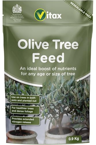 Olive Tree Feed, Suitable For Borders, Pots & Containers, Encourages Healthy Growth, Plant Food, and Garden Products – 900 g (Single Pack)