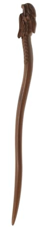 WRITWAA Baguette à Cheveux Bois Forme Tête De Dragon Épingle Cheveux Longue Pour Femmes Et Filles