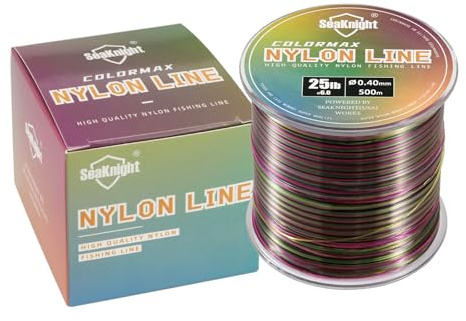 SeaKnight COLORMAX Nylon-Angelschnur 500m, glatt, monofile Angelschnur, super stark, Karpfenangeln, Meeresangeln, 6-35LB