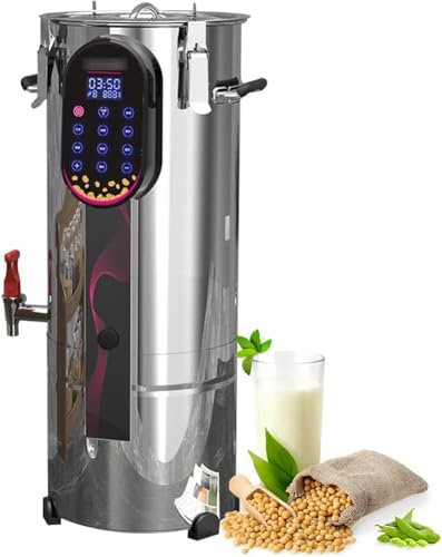Commercial Soy Milk Maker, Electric Nut Milk Machine, Automatic Grinding for Dry/Wet Beans, Auto Clean & 24H Keep Warm, Ideal for Almond/Oat/Coconut/Soy Milk in Kitchen Restaurant