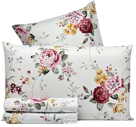 Riad Arredo Set Lenzuola Letto Matrimoniale 100% Cotone PERCALLE - Completo Letto Morbido in Prezioso Percalle (Mia Wine)