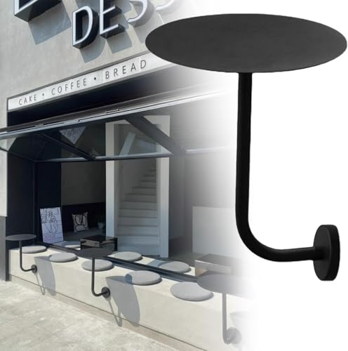 Generisch Runder Tisch Zur Wandmontage Schwebender Stehtisch L-förmiger Bistrotisch An Der Wand Montierter Beistelltisch Für Café Dessertladen Esszim(40cm)