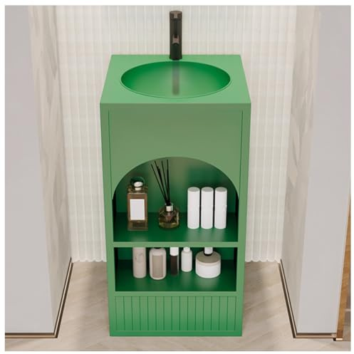 ZTGL Waschbeckenunterschrank mit Einbaubecken, Badezimmerschrank Waschbecken mit Unterschrank, Gäste-WC Waschtisch, Freistehender Waschtischunterschrank, Waschplatz Badmöbel Set D, Without Mirror