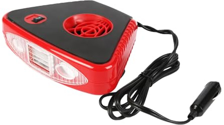 Riloer Chauffage de Voiture pour Camping-Car, Portable, Rapide, dégivrage, désembuage, Ventilateur Automobile, Compatible avec Les véhicules équipés d'un Port Allume-Cigare 12 V CC