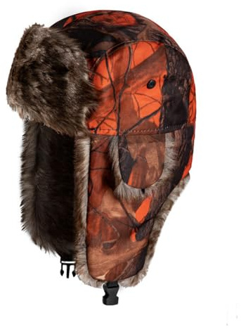 HHuDock Winter Camouflage Trappermütze Warme Winddichte Ohrenschützer Fliegermütze Outdoor Jagdmütze Geeignet für Männer und Frauen