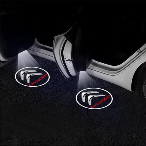 LGFDC 2 Pezzi Luci Proiettore Porta Logo per Citroen C3 III 2017-2023, Luce di Benvenuto Lampada Illuminazione Portiera Auto Logo Car Door Welcome Light