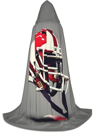 ADAhgu amerikansk fotboll tryck karneval huva kappa unisex cosplay kostym festival firande utomhuskläder