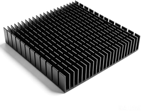 120 mm stor aluminiumkylfläns 120 x 120 x 20 mm/4,72 x 4,72 x 0,79 tum/kylfläns med värmeledande självhäftande tejp fyrkantig kylare för WiFi-router kylbas och strömförsörjning IC-grafikkortsminne
