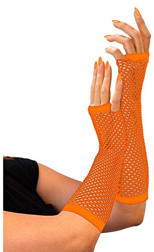 W WIDMANN MILANO Party Fashion - Fingerlose Netzhandschuhe, 33 cm, Karneval, Mottoparty