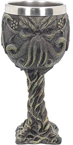 Nemesis Now Cthulhu - Cáliz para la sed (21 cm), color verde, resina con inserto de acero inoxidable