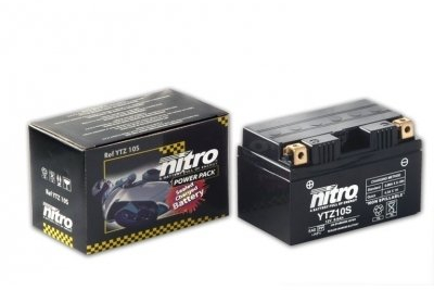 NITRO Batterie YTZ10S 12 Volt Geltechnologie Wartungsfrei, gefüllt und geladen