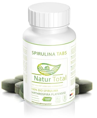 Natur Total Spirulina 400 Tabs 500mg Hochdosiert - 100% reines Algen-Spirulina Pulver - Laborgeprüft