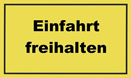 Metafranc Hinweisschild Einfahrt freihalten - 300 x 200 mm / Beschilderung / Infoschild / Verbotsschild / Halteverbot / Parkverbot / Grundstückskennzeichnung / Gewerbekennzeichnung / 500240