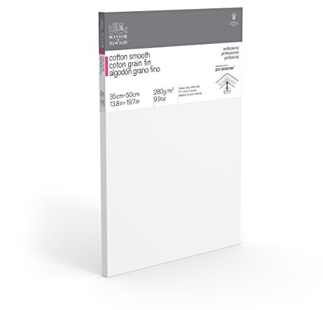 Winsor & Newton 6205026 Professional Keilrahmen Feinkorn, Leinwand mit 280 g/m² aus 100% Baumwolle, 3-fach grundiert für Aquarell, Ölfarben, Acrylfarben - 35 x 50 cm
