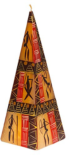 Kapula Grande Piramide Candela Bushmen 9 x 25 cm