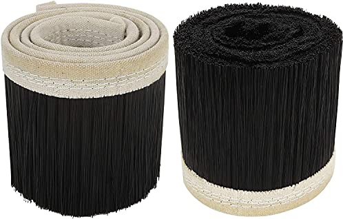 AConnet 2 Pack Dust Shoe Brush 100mm CNC Vacuum Brush For Engraving Machine Dust Cover CNC-Vacuum Cleaning Brushes for CNC Router Spindle Motor, Black
