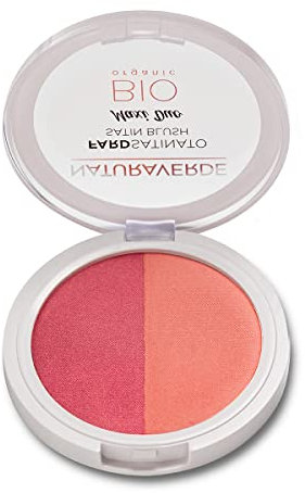 Naturaverde | BIO Make Up - Fard Satinato Maxi Duo, Blush in Polvere, Illuminante Viso, Contouring, Trucchi Donna, 10gr, N°01