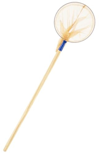 Rekord Kescher für Kinder (Metall, Blau) mit Holz-Stiel (72 cm) - ⌀ 23 cm - Gesamtlänge 102 cm - für Kinder ab 3 Jahre