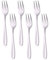 BISDARUN Dessert Forks Set of 6 Cake Fork Stainless Steel Teaforks Silver Pastry-Forks 14 CM(5.5 Inch) Small Forkes for Appetizer Fruit