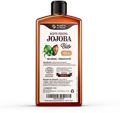 Aceite Vegetal de Jojoba Orgánico 150 ml - Piel, Cabello, Uñas, Barba - 100% Puro, Natural y Prensado en Frío