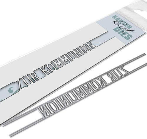 Karten-Kunst Stanzschablone kk-D172 Stanze Brückentext Zur Kommunion Schneideschablone