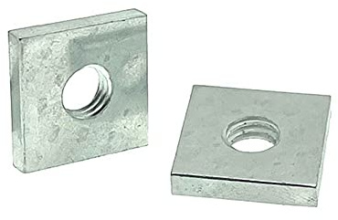 25pcs M6×15×15×5mm Tuercas Cuadradas Tuercas Rectangulares Acero Carbono Galvanizado