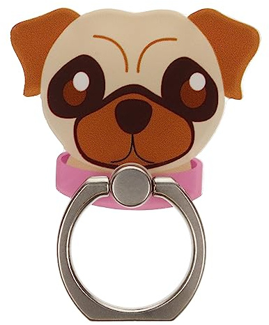 Pug Dog Cute Phone Ring Holder Grip Finger 360 Mount Stand Mobile Universal Loop for All Smartphones