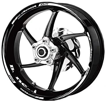 ROANNY Felgenband Motorrad 17 Zoll Radnabe Aufkleber Logo Felge Reflektierender Aufkleber Für Benelli Huanglong 250 500 502C TNT600 752S (Color : 3)