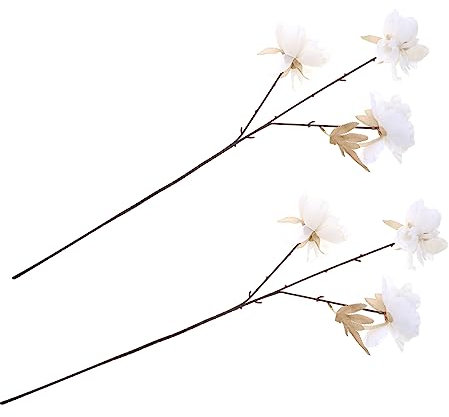 VINTORKY 2 Stück Künstliche Dan Schnee Blumen für Hochzeitsweg Deko