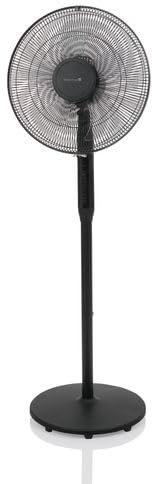 Tarrington House Ventilatore 2in1 da Tavolo e Piantana, 55W, Ø 38 cm, Altezza 135 cm, 3 Velocità, Display LED, Oscillante, Nero
