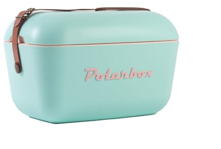 Polarbox Nevera de 20 l, diseño retro, para camping, picnic, vintage, color verde y marrón