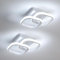 Mckalen Plafonnier LED Moderne, 2 Pièces 22W 2475LM Lampe de Plafond LED Chambre Aluminium, Blanc Luminaire Plafonnier Salon pour Couloir Cuisine, Blanc Froid 6500K